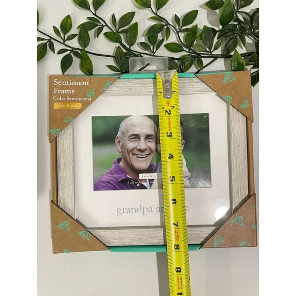 Kate & Milo Sentiment Frame "Grandpa And Me" 4x6 Insert 10x15cm Decorative - Picture 5 of 5